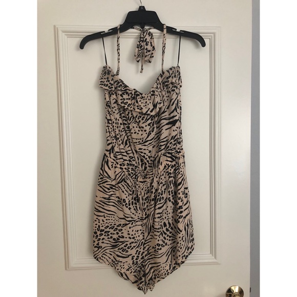 Pants - Zebra printed romper